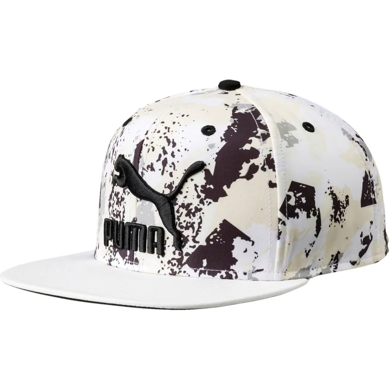 puma-ls-colour-block-weisse-snapback-kappe