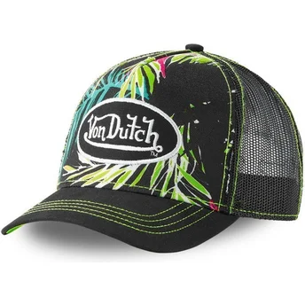 Gorra trucker negra y verde AHIG AOP de Von Dutch