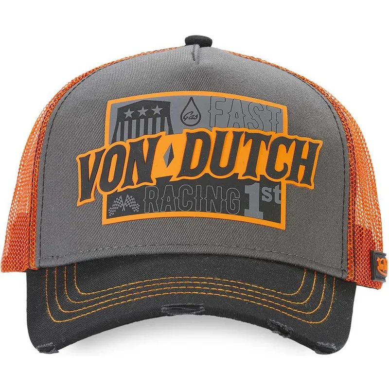 trucker-cap-grau-und-orange-fast-racing-arac-gre-von-von-dutch