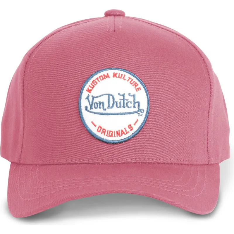 siltovka-zaoblena-cervena-snapback-kustom-kulture-col-rasp-von-dutch