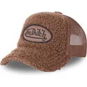 siltovka-zaoblena-hneda-snapback-fur2-von-dutch