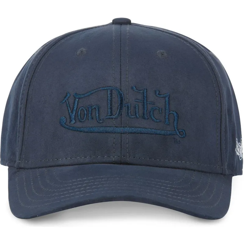 gebogene-marineblaue-snapback-kappe-suedine1-von-von-dutch