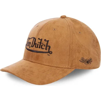 braune-curved-snapback-kappe-suedine2-von-von-dutch