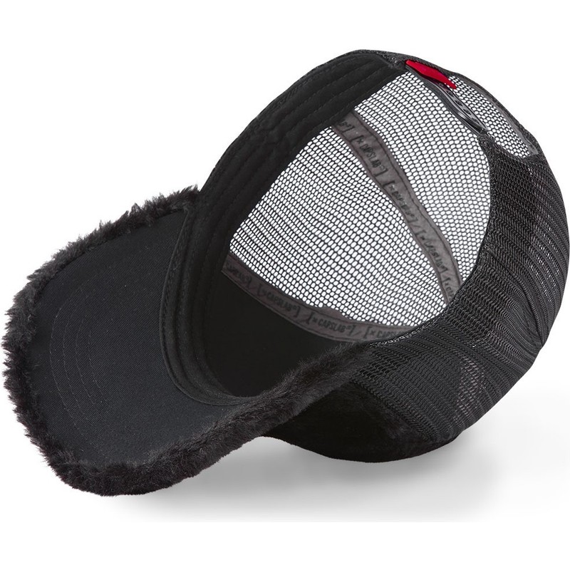 capslab-son-gohan-great-ape-fur1-ooz1-dragon-ball-black-shearling-trucker-hat