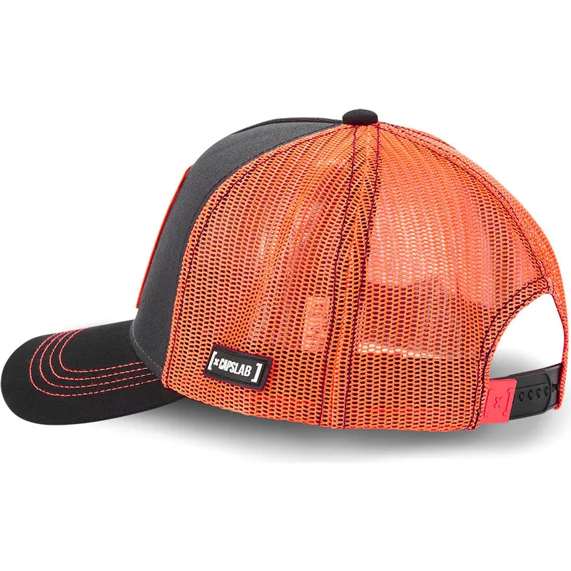 schwarze-und-orangefarbene-trucker-kappe-scooby-doo-heehee-hee-von-capslab