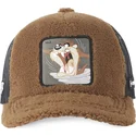 siltovka-zaoblena-hneda-snapback-tasmansky-diabol-looney-tunes-capslab