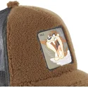 siltovka-zaoblena-hneda-snapback-tasmansky-diabol-looney-tunes-capslab