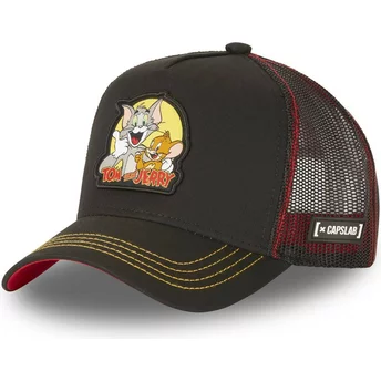 Capslab Tom and Jerry TJ1 Looney Tunes Black and Red Trucker Hat