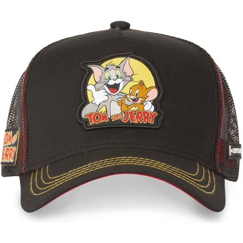 capslab-tom-and-jerry-tj1-looney-tunes-black-and-red-trucker-hat