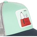 capslab-snoopy-pe2-peanuts-green-grey-and-navy-blue-trucker-hat