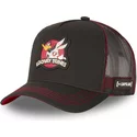 capslab-bugs-bunny-and-daffy-duck-lo1-looney-tunes-black-trucker-hat