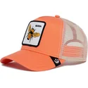 rosa-trucker-kappe-biene-the-queen-bee-the-farm-von-goorin-bros