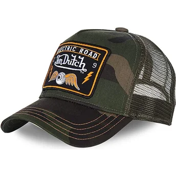 Šiltovka zaoblená kamufláž snapback SQUARE4 Von Dutch