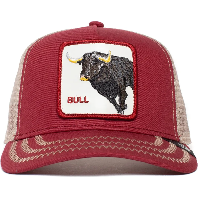 siltovka-zaoblena-cervena-snapback-the-bull-the-farm-goorin-bros