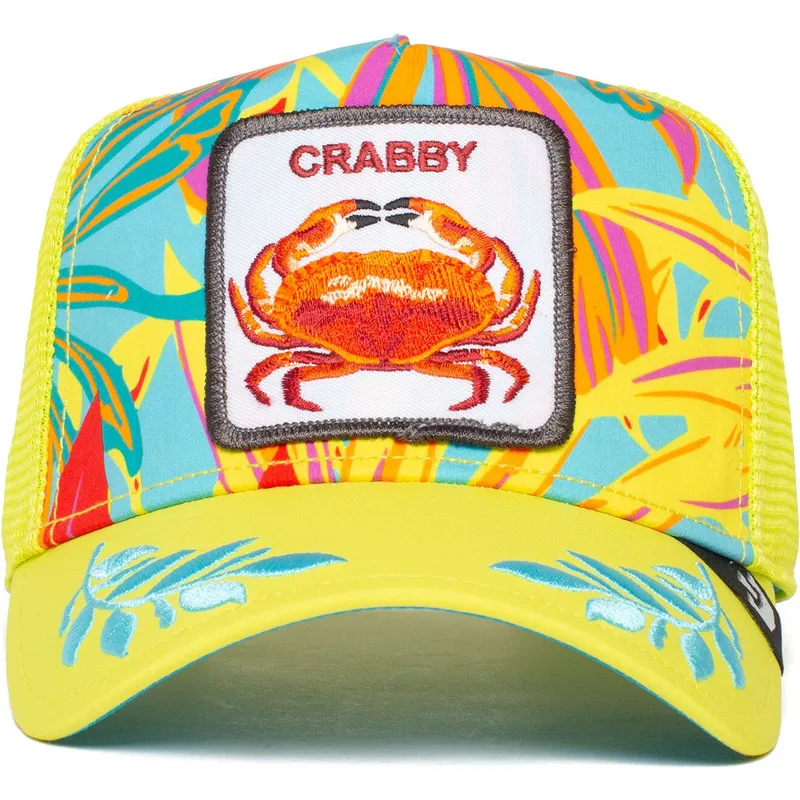 siltovka-zaoblena-zlta-snapback-crabby-totally-clawsome-the-farm-goorin-bros