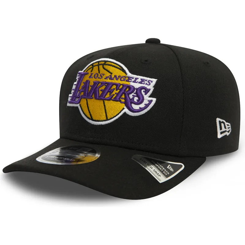 schwarze-gebogene-snapback-kappe-9fifty-stretch-snap-der-los-angeles-lakers-nba-von-new-era