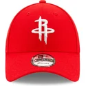 rote-verstellbare-curved-cap-9forty-the-league-der-houston-rockets-nba-von-new-era