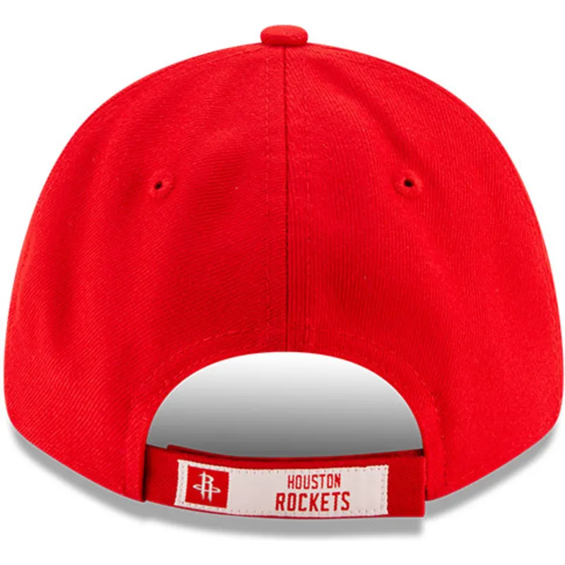 rote-verstellbare-curved-cap-9forty-the-league-der-houston-rockets-nba-von-new-era