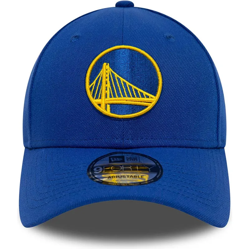 blaue-verstellbare-gebogene-kappe-9forty-the-league-der-golden-state-warriors-nba-von-new-era