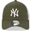 grune-und-weisse-trucker-kappe-9forty-a-frame-der-new-york-yankees-mlb-von-new-era