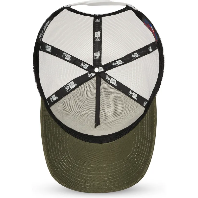 grune-und-weisse-trucker-kappe-9forty-a-frame-der-new-york-yankees-mlb-von-new-era