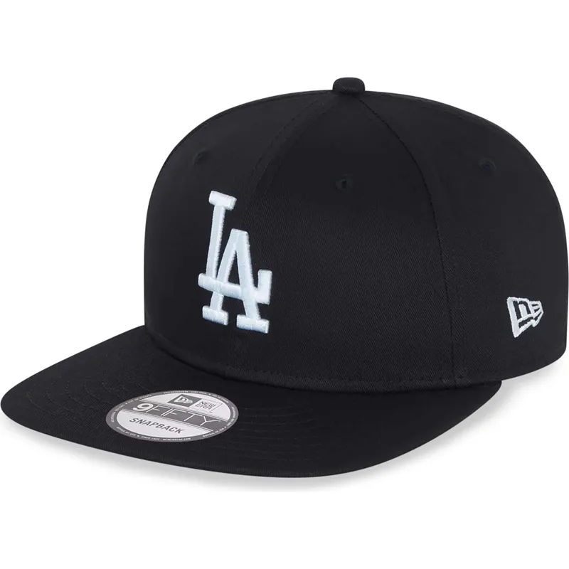schwarze-flache-9fifty-essential-snapback-cap-der-los-angeles-dodgers-mlb-von-new-era