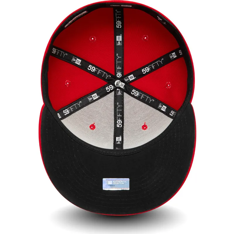 rote-angepasste-59fifty-authentic-on-field-flat-cap-der-los-angeles-angels-mlb-von-new-era