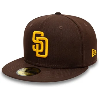 san-diego-padres-mlb-59fifty-authentic-on-field-braune-angepasste-flat-cap-von-new-era