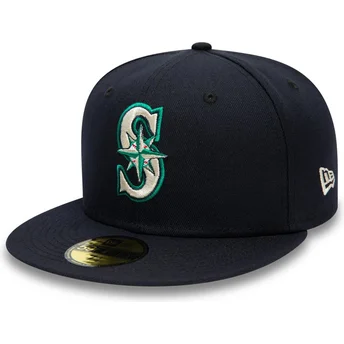59FIFTY Authentic On Field Navy Fitted Cap der Seattle Mariners MLB von New Era