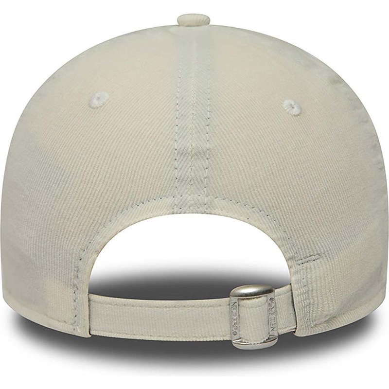 new-era-curved-brim-women-9forty-cord-mini-logo-los-angeles-dodgers-mlb-beige-adjustable-cap