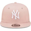 rosa-snapback-flat-cap-9fifty-league-essential-der-new-york-yankees-mlb-von-new-era