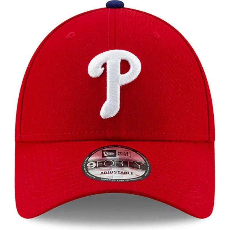 rote-verstellbare-curved-cap-9forty-league-der-philadelphia-phillies-mlb-von-new-era