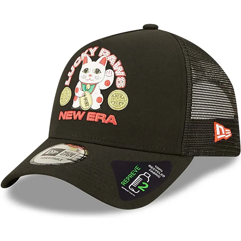 siltovka-zaoblena-cierna-snapback-a-frame-repreve-lucky-paws-new-era