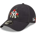 siltovka-zaoblena-tmavomodra-nastavitelny-9forty-flower-new-york-yankees-mlb-new-era