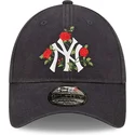 siltovka-zaoblena-tmavomodra-nastavitelny-9forty-flower-new-york-yankees-mlb-new-era