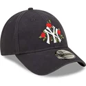 siltovka-zaoblena-tmavomodra-nastavitelny-9forty-flower-new-york-yankees-mlb-new-era