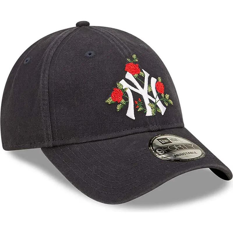 siltovka-zaoblena-tmavomodra-nastavitelny-9forty-flower-new-york-yankees-mlb-new-era