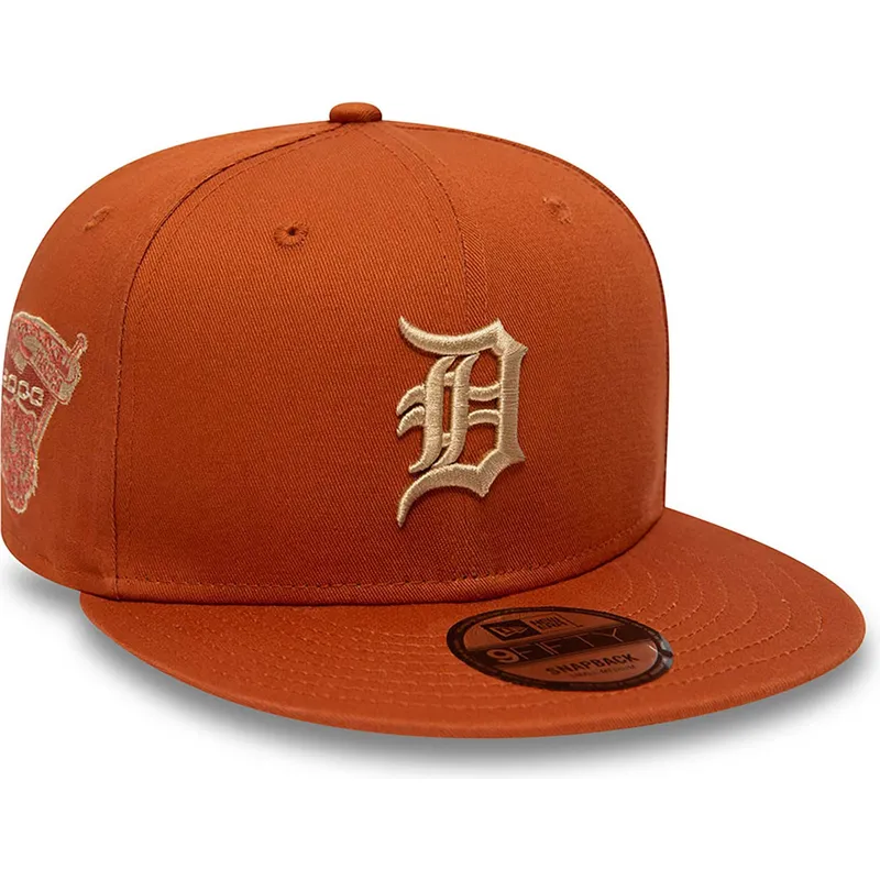 siltovka-rovna-hneda-snapback-9fifty-side-patch-detroit-tigers-mlb-new-era