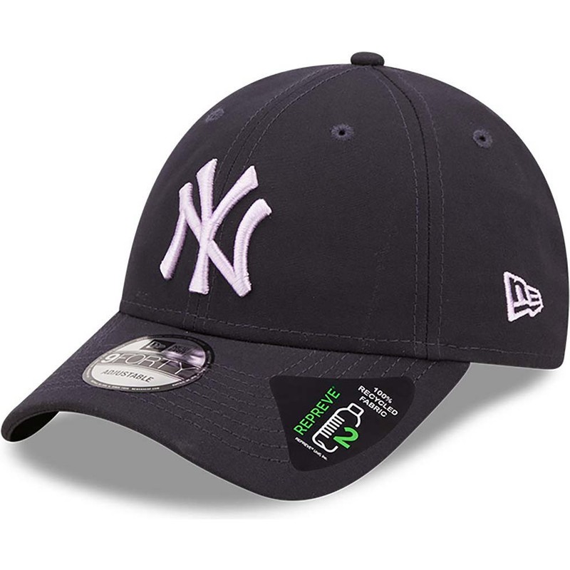 new-era-curved-brim-9forty-repreve-new-york-yankees-mlb-navy-blue-adjustable-cap