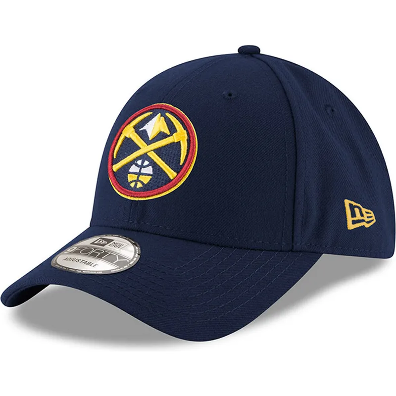 marineblaue-verstellbare-curved-cap-9forty-the-league-der-denver-nuggets-nba-von-new-era