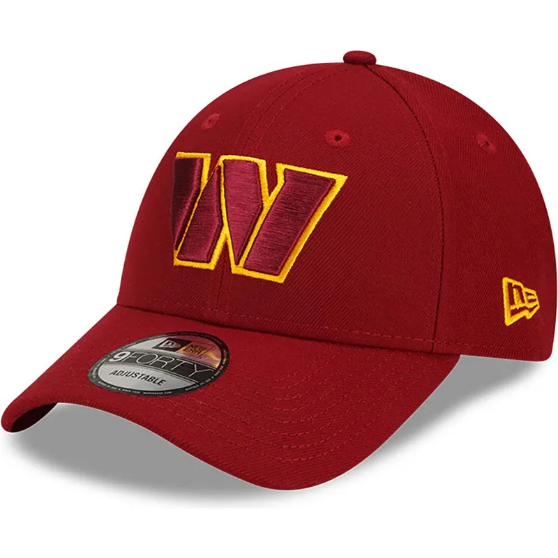 rote-verstellbare-curved-cap-9forty-the-league-washington-commanders-nfl-von-new-era