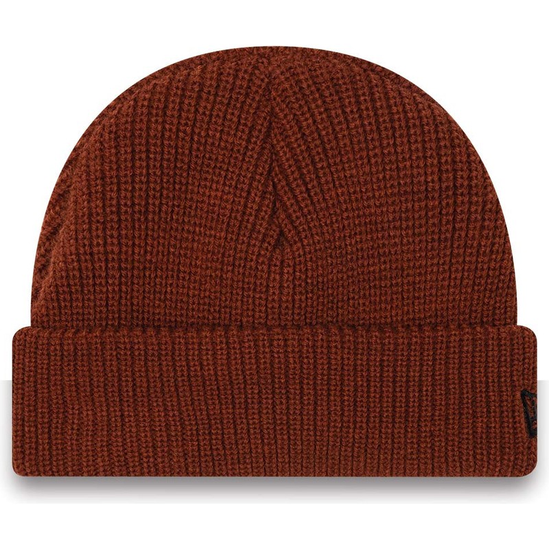 new-era-cuff-rib-short-brown-beanie