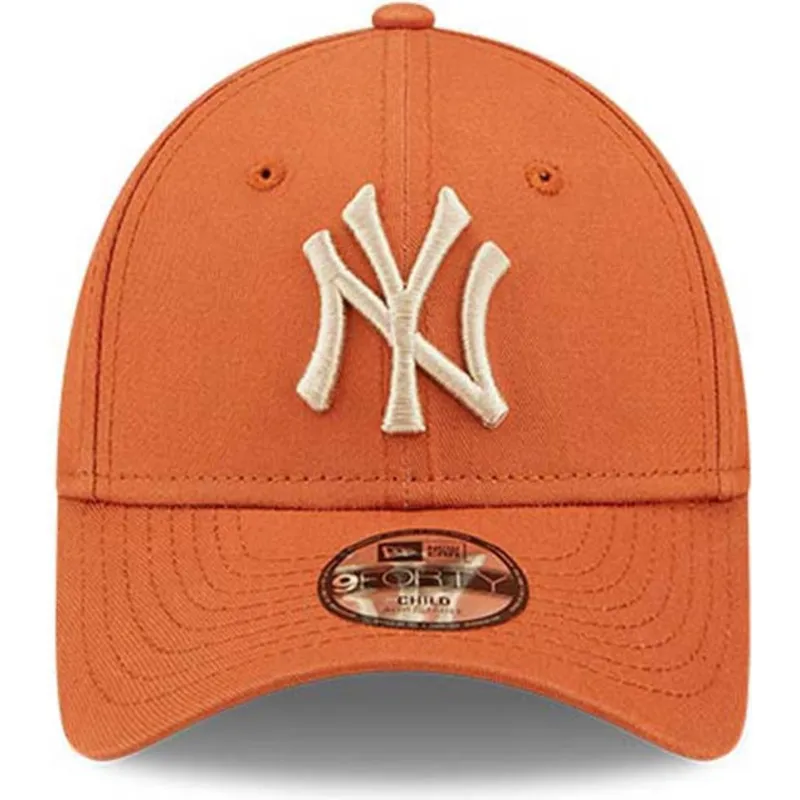 cap-zaoblena-orange-adjustable-strap-pre-deti-9forty-league-essential-new-york-yankees-mlb-new-era