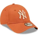 cap-zaoblena-orange-adjustable-strap-pre-deti-9forty-league-essential-new-york-yankees-mlb-new-era