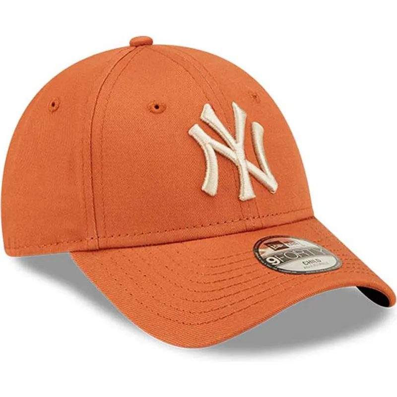 cap-zaoblena-orange-adjustable-strap-pre-deti-9forty-league-essential-new-york-yankees-mlb-new-era