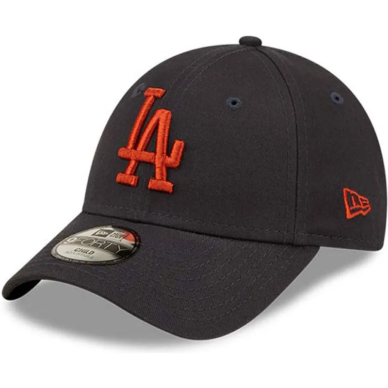 cap-zaoblena-navy-blue-adjustable-strap-pre-deti-marron-9forty-league-essential-los-angeles-dodgers-mlb-new-era