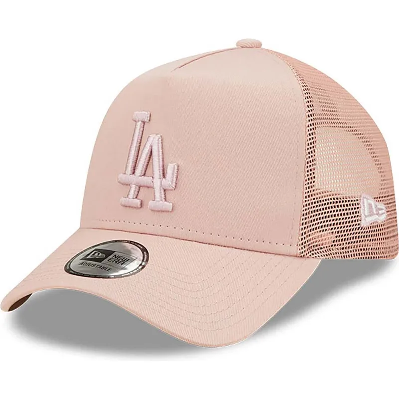 siltovka-zaoblena-ruzova-snapback-a-frame-tonal-mesh-los-angeles-dodgers-mlb-new-era