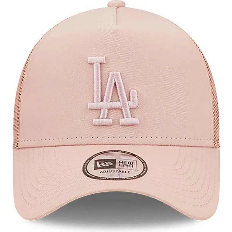 siltovka-zaoblena-ruzova-snapback-a-frame-tonal-mesh-los-angeles-dodgers-mlb-new-era