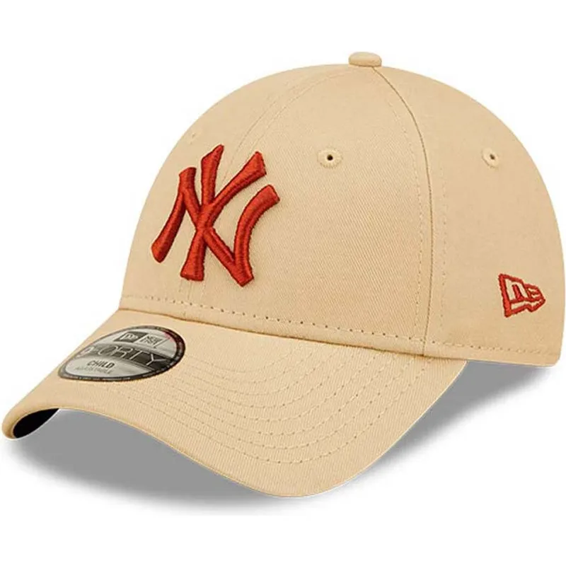 siltovka-zaoblena-bezova-nastavitelny-pre-deti-9forty-league-essential-new-york-yankees-mlb-new-era