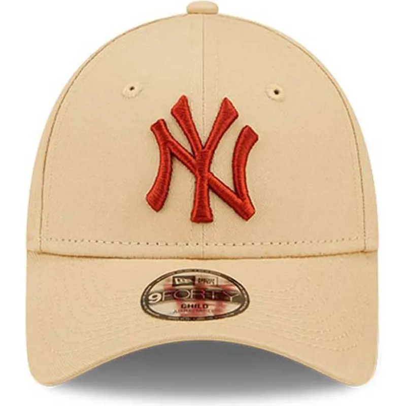 siltovka-zaoblena-bezova-nastavitelny-pre-deti-9forty-league-essential-new-york-yankees-mlb-new-era